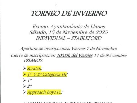 TORNEO DE GOLF 